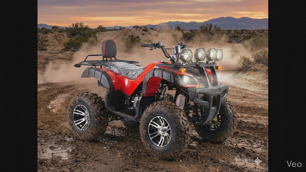 Warlord 200 Utility ATV | 200cc Balance Shaft Engine | 10" Alloy Wheels & Quad-Light System